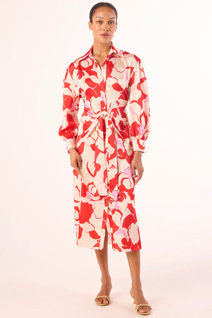 Kasbah Dress - Abstract Orchid Satin