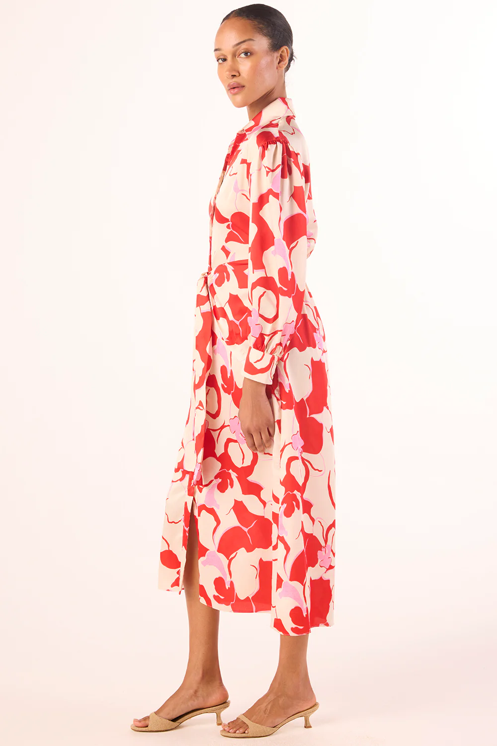 Kasbah Dress - Abstract Orchid Satin