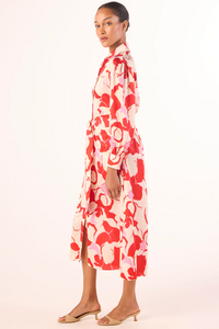 Kasbah Dress - Abstract Orchid Satin