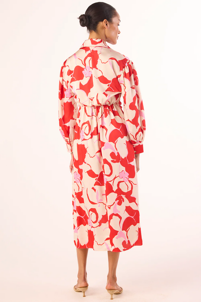 Kasbah Dress - Abstract Orchid Satin