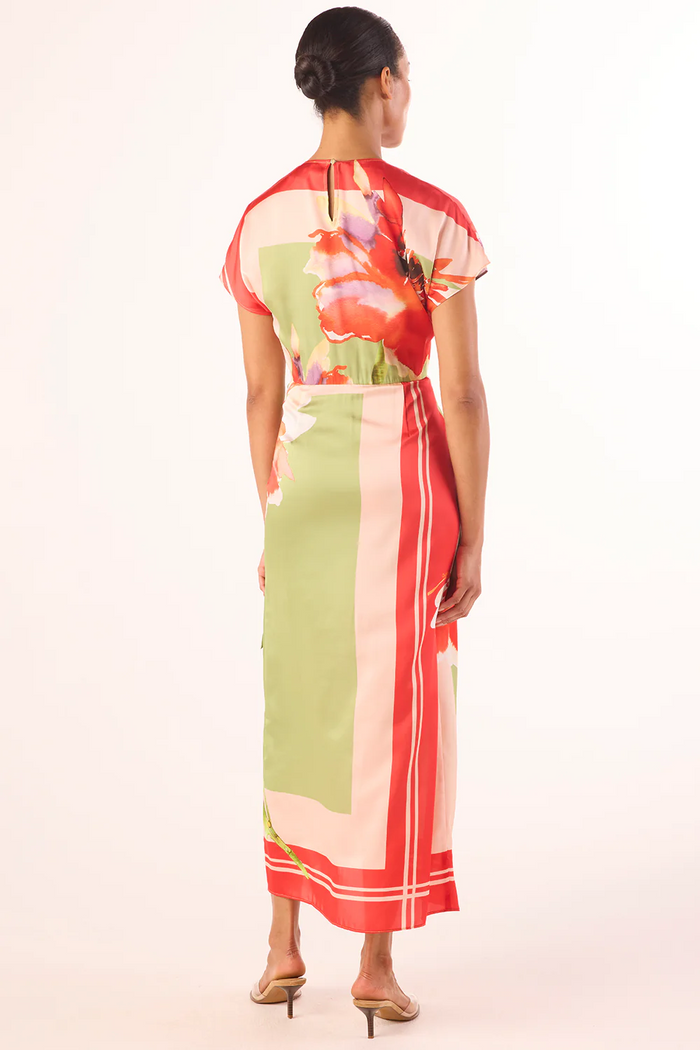 Devorah Dress - Scarf Flora Satin