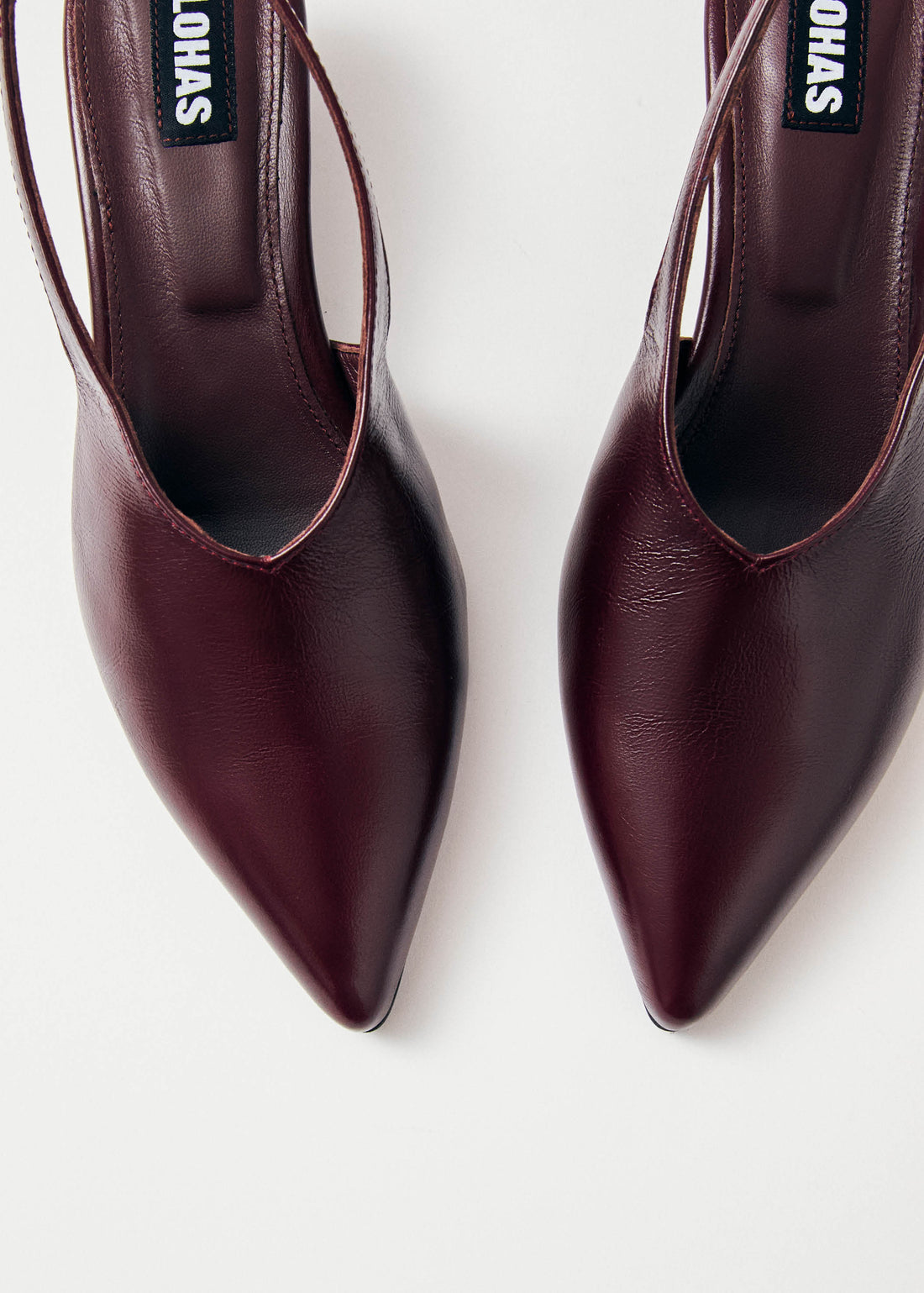 Eros Leather Pumps - Burgundy