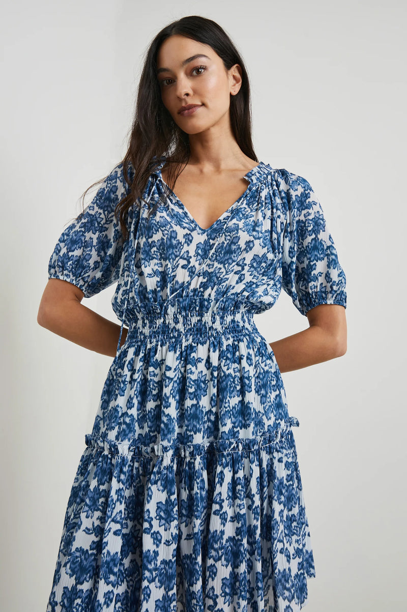 Fiorella Dress - Chambray Floral