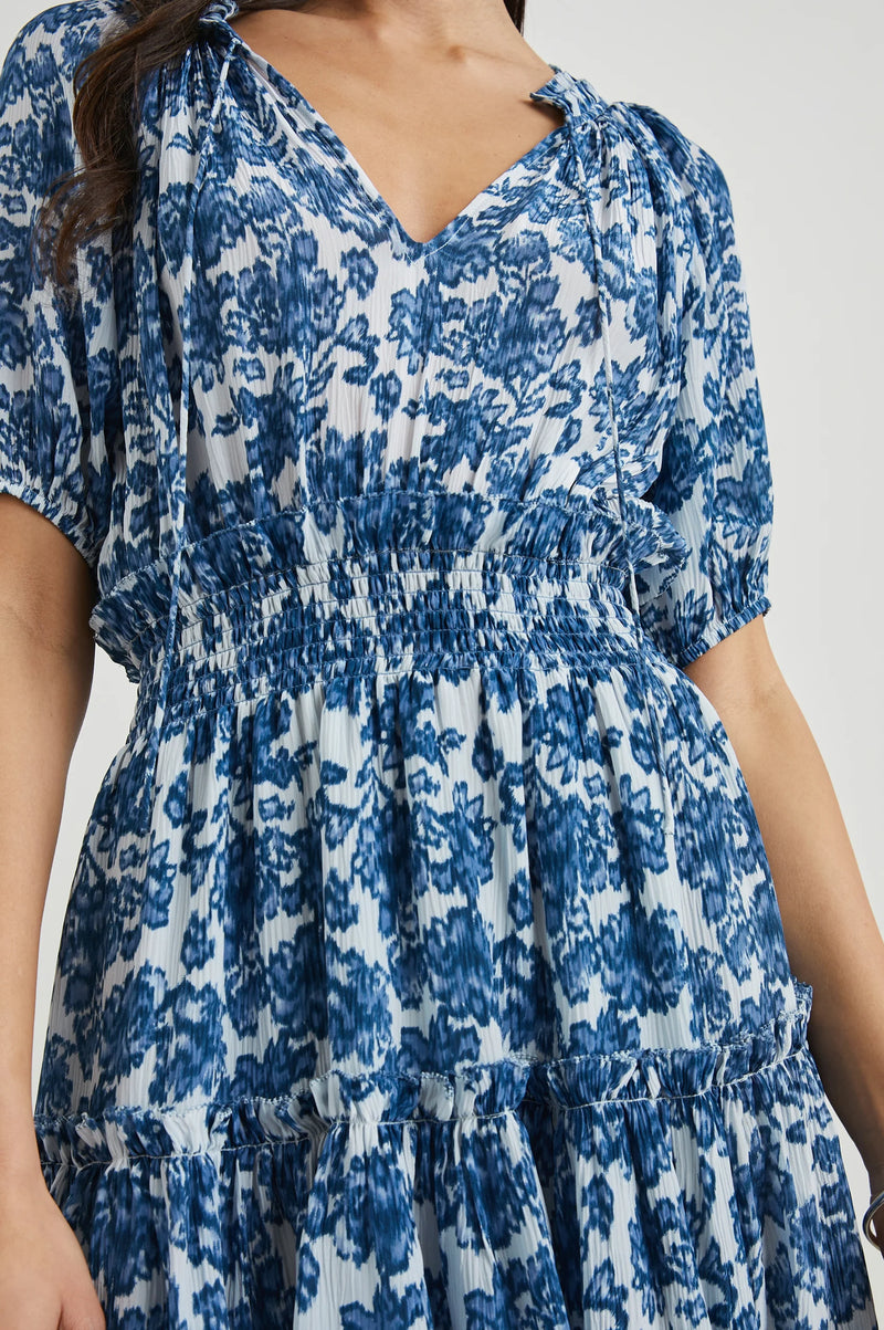 Fiorella Dress - Chambray Floral