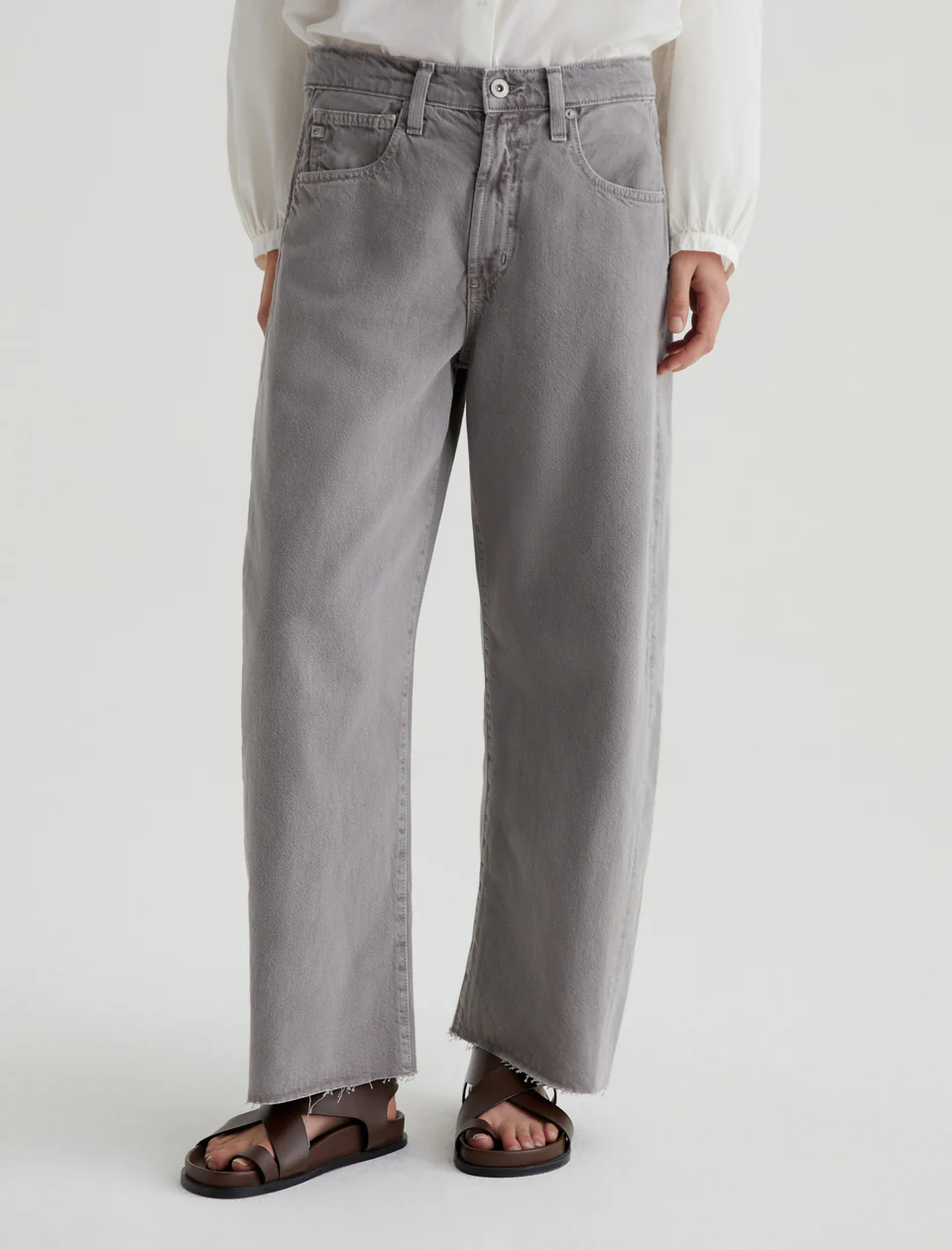 Hattie Barrel Crop - Sulfur Pebble Grey