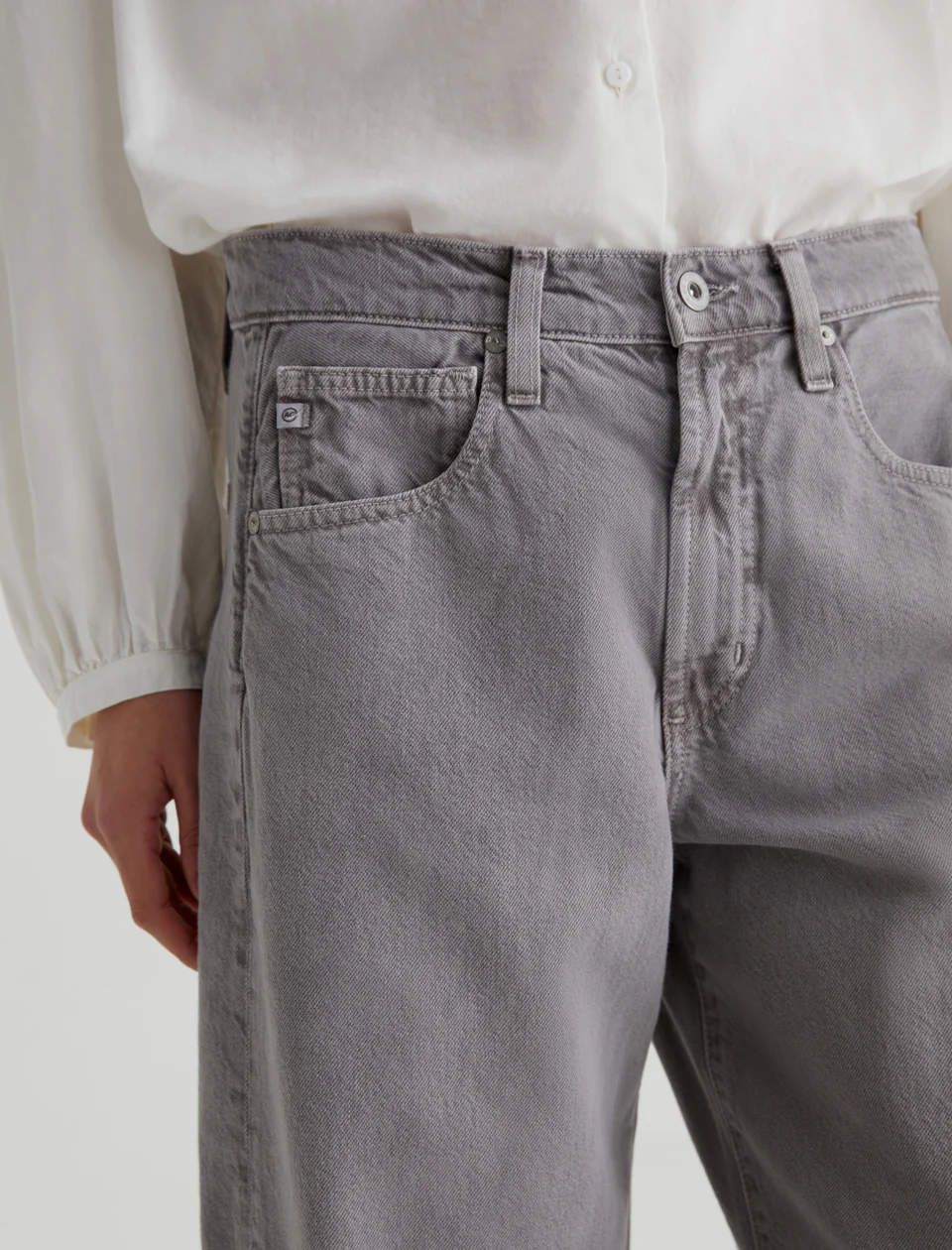 Hattie Barrel Crop - Sulfur Pebble Grey