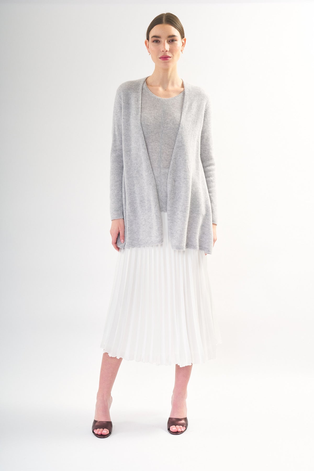 Swing Cardigan - Light Heather Grey