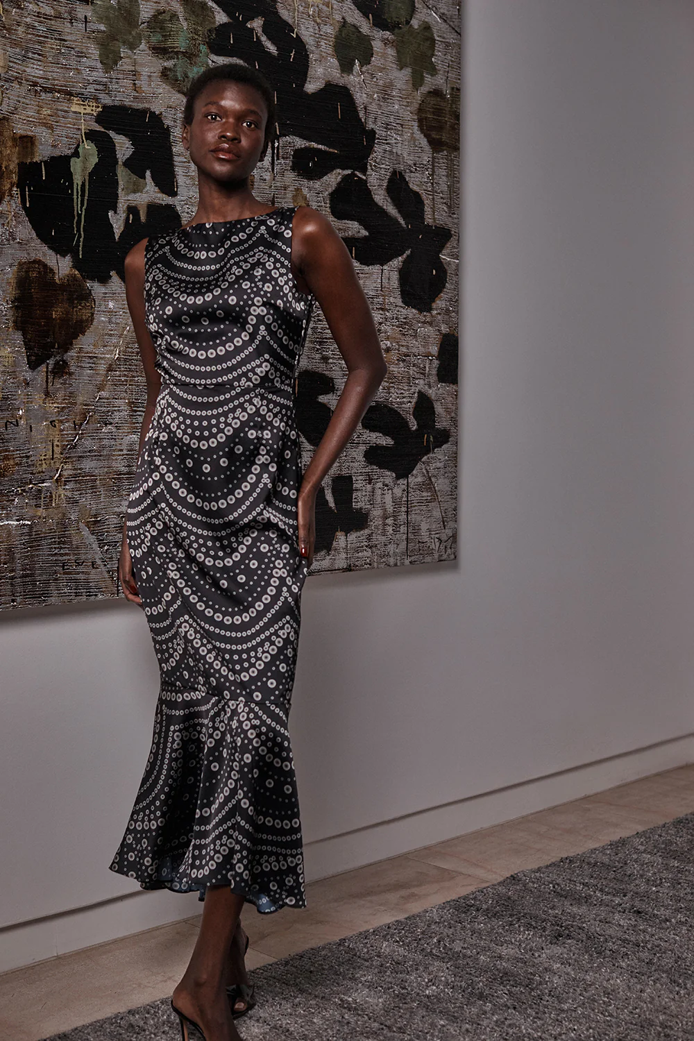 Patricia Dress - Stranded Pearls Satin