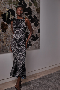 Patricia Dress - Stranded Pearls Satin