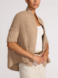 Fida Handknit Shrug - Mocha