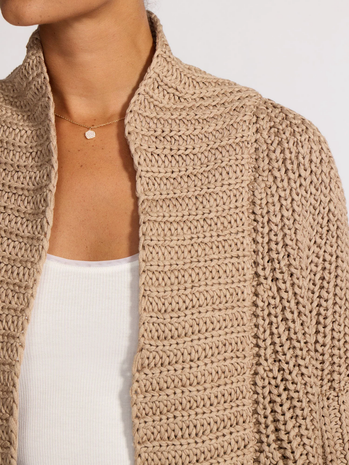 Fida Handknit Shrug - Mocha