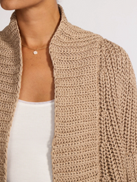 Fida Handknit Shrug - Mocha