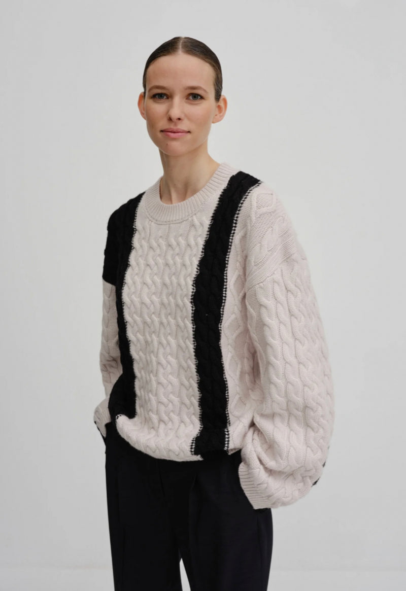 Nolan Sweater - Salt & Peber