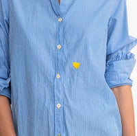 Mia Shirt - Ruffles - Lunar Blue