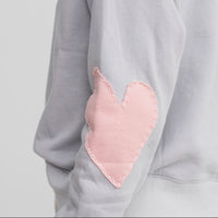 Boyfriend Sweatshirt - Heart Patchwork - Stardust