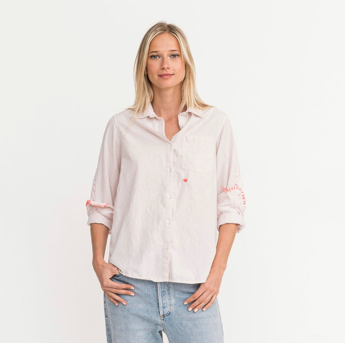 Mia Shirt - Quilted Patch - Icy Pink