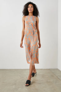 Gabriella Dress - Orange Diffused Cheetah