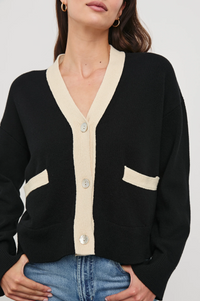 Geneva Cardigan - Black Ivory