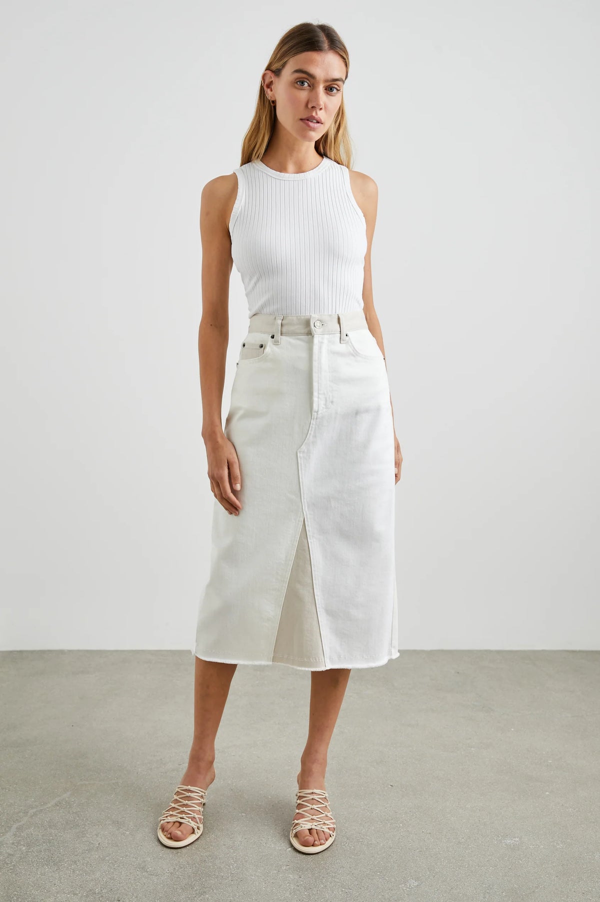 Highland Skirt Ecru Patchwork Rails Clothing Twist Fashions Inc