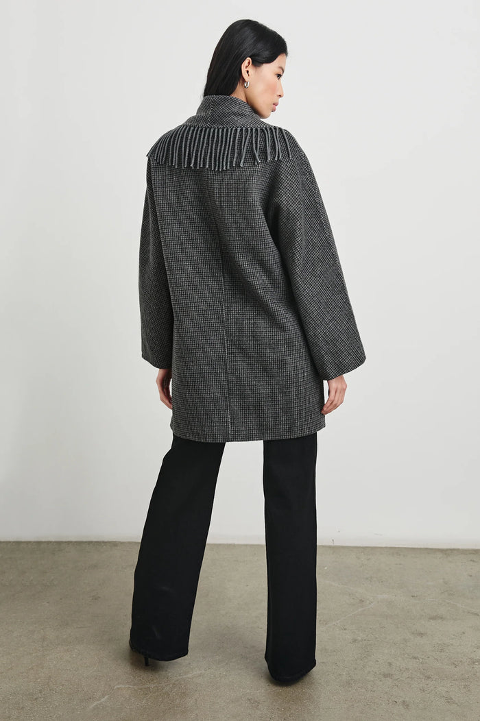 Hugo Coat - Charcoal Check