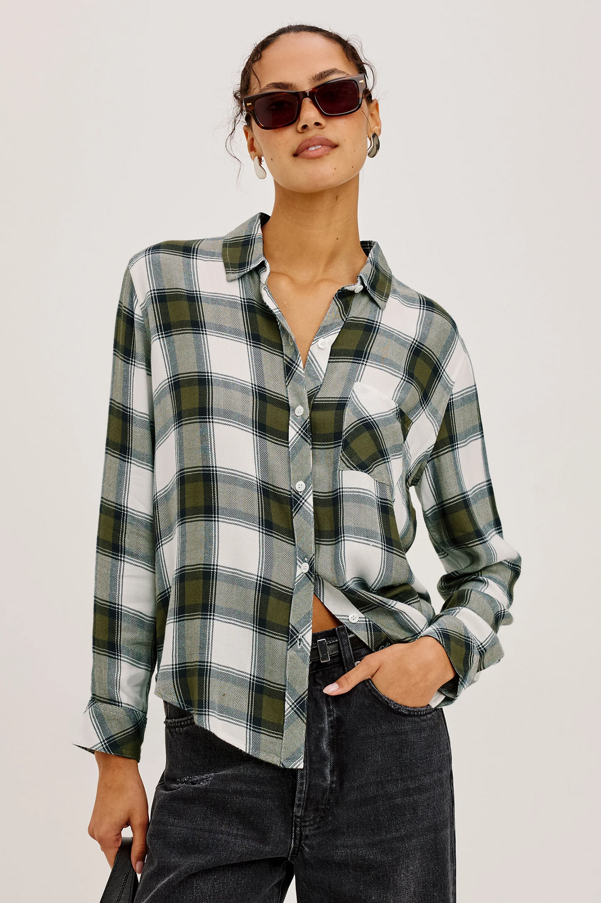 Hunter Shirt - Olive Ivory