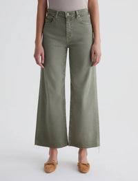 Saige Wide Leg Crop - Sulfur Dried Parsley