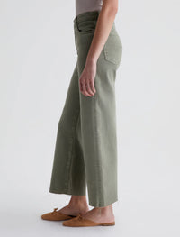 Saige Wide Leg Crop - Sulfur Dried Parsley