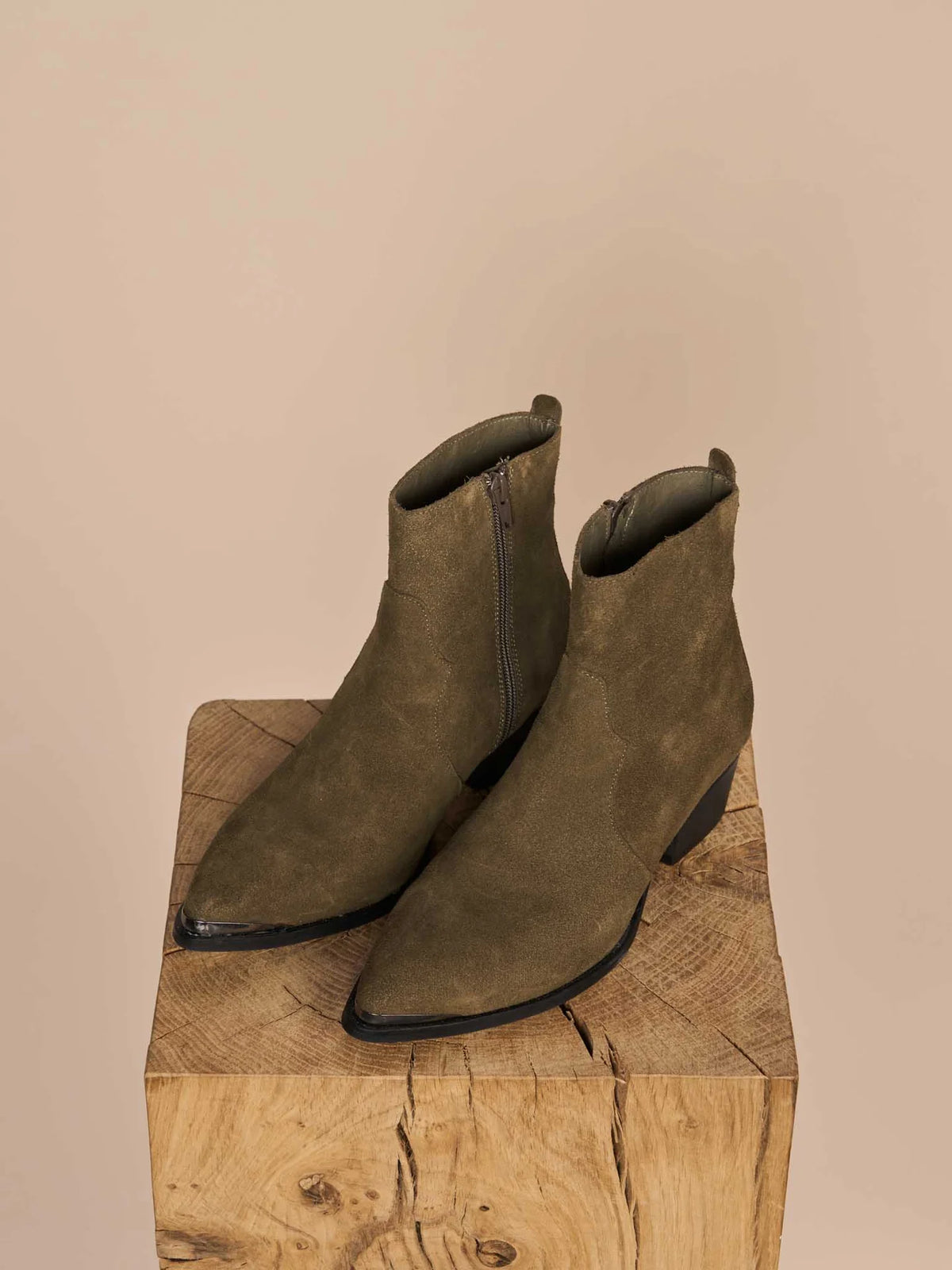 Dark green suede hot sale boots