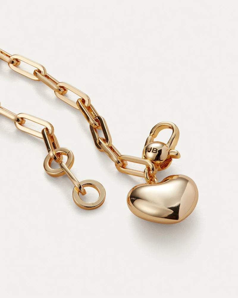 Puffy Heart Bracelet - Gold