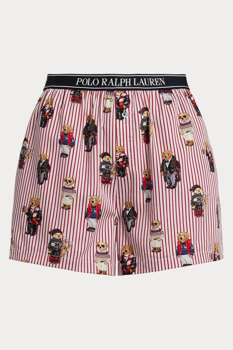 Polo Bear Cotton Boxer Short - Bear Red