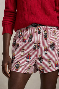 Polo Bear Cotton Boxer Short - Bear Red