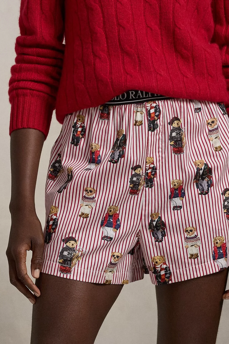 Polo Bear Cotton Boxer Short - Bear Red