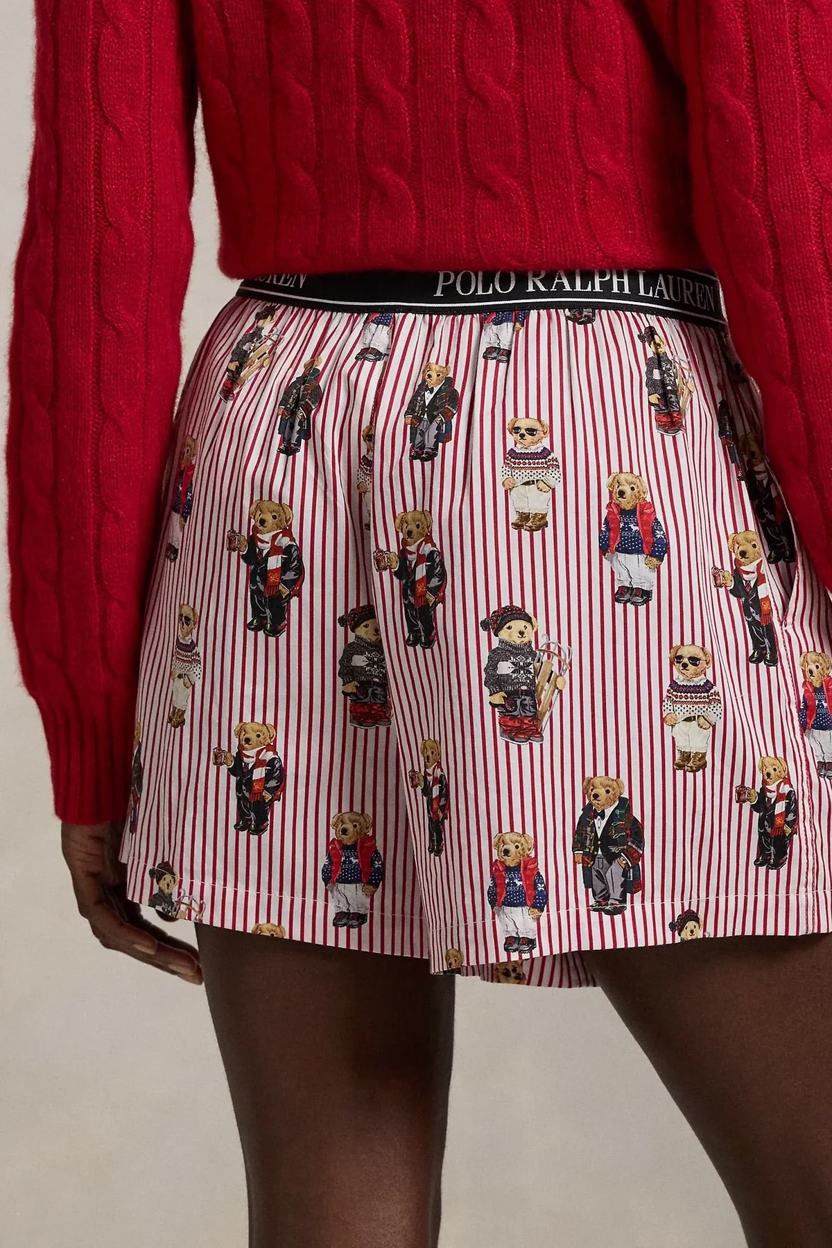 Polo Bear Cotton Boxer Short - Bear Red