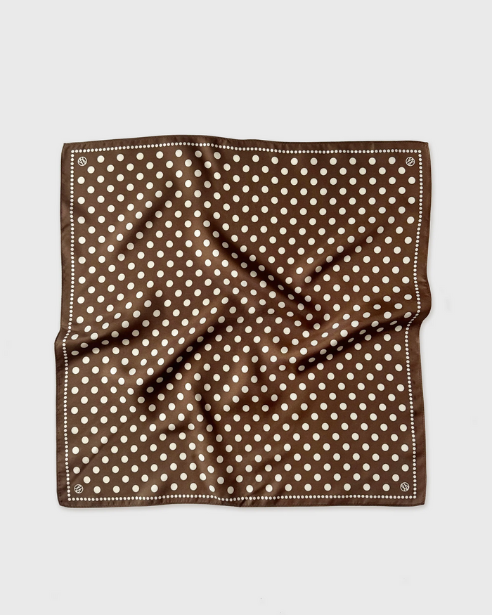 Polkadot Scarf - Milk Chocolate & White