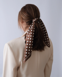 Polkadot Scarf - Milk Chocolate & White