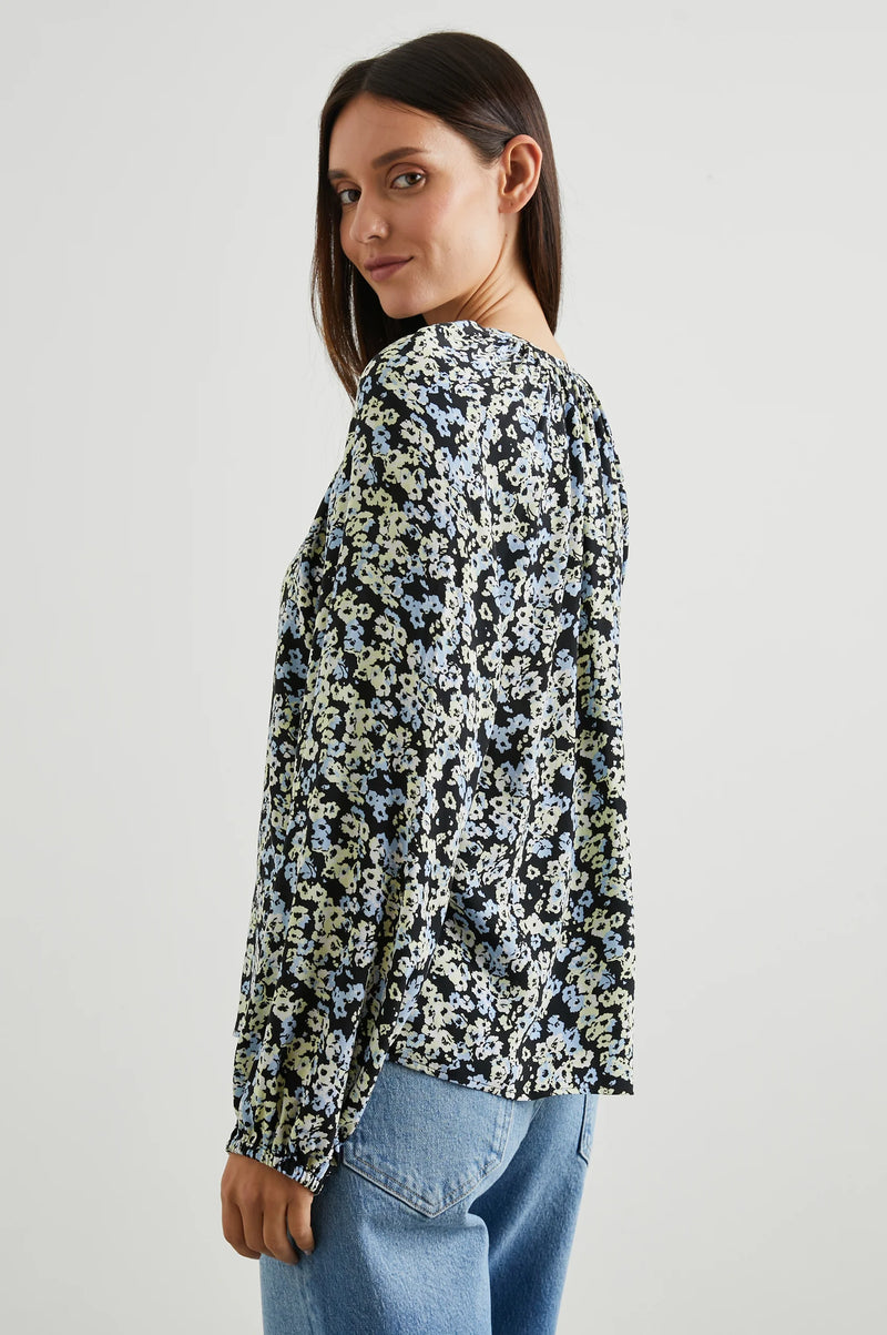 Indi Top - Midnight Meadow Floral