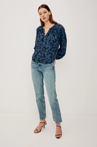 Indi Top - Midnight Silhouette Floral