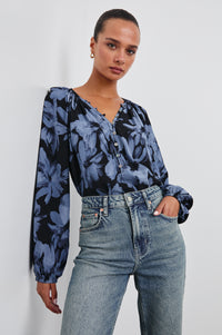 Indi Blouse - Midnight Floral