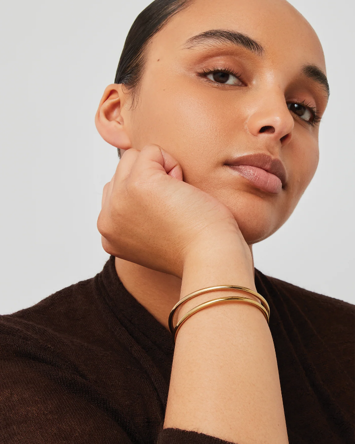 Dane Bangle Set - Water Resistant - Gold - L - 2pk