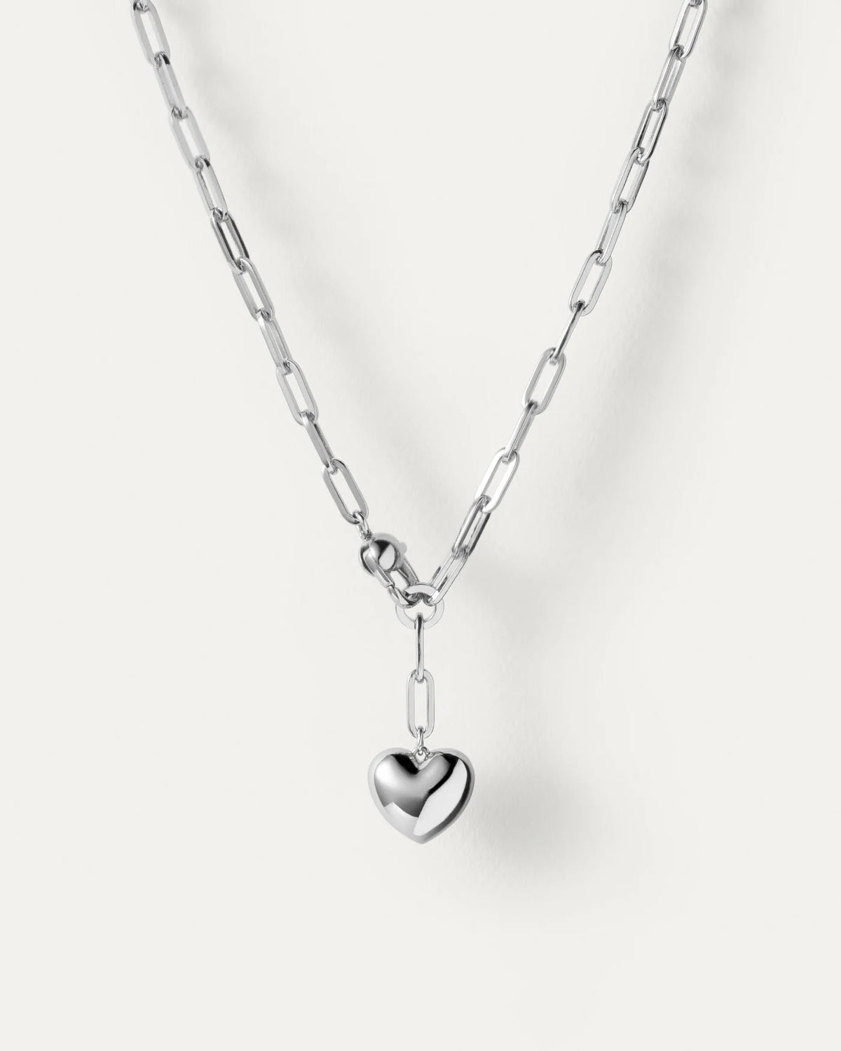 Puffy Heart Chain - Silver