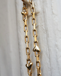 Art Heart Chain Necklace - Gold