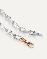 Padlock Heart Pendant Necklace - Two Tone