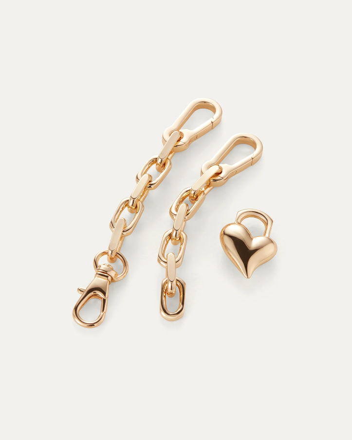 Padlock Heart Chain Bracelet - Gold