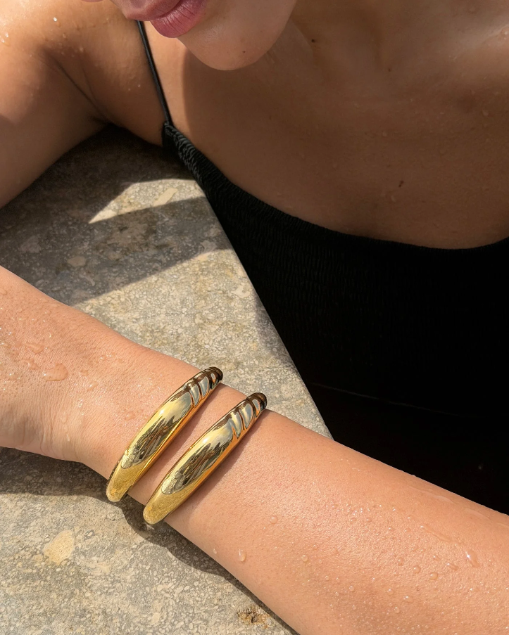 Nelle Bangle - Water Resistant - Gold