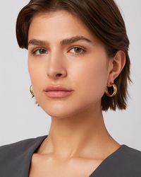 Staple Hoops Medium - Gold