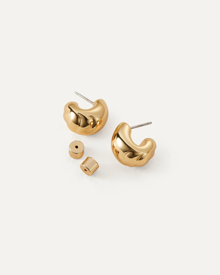 Small Nelle Hoops - Gold