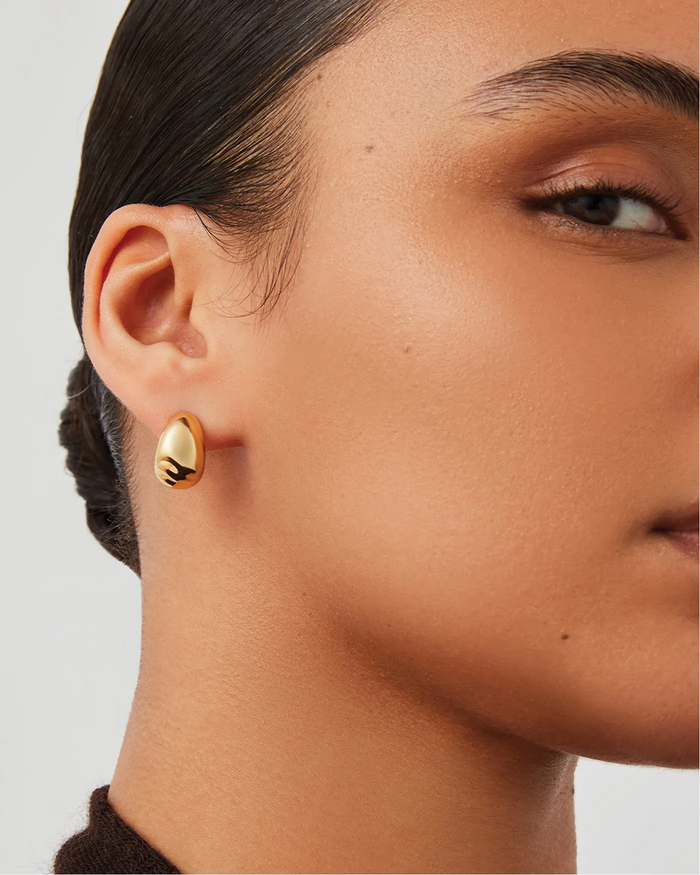 Small Nelle Hoops - Gold