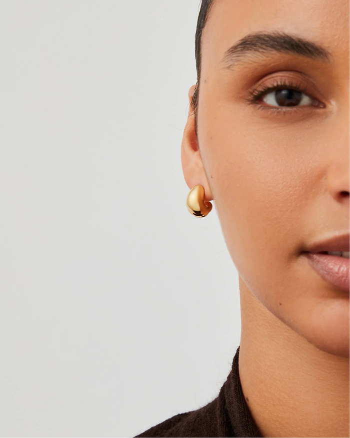 Small Nelle Hoops - Gold