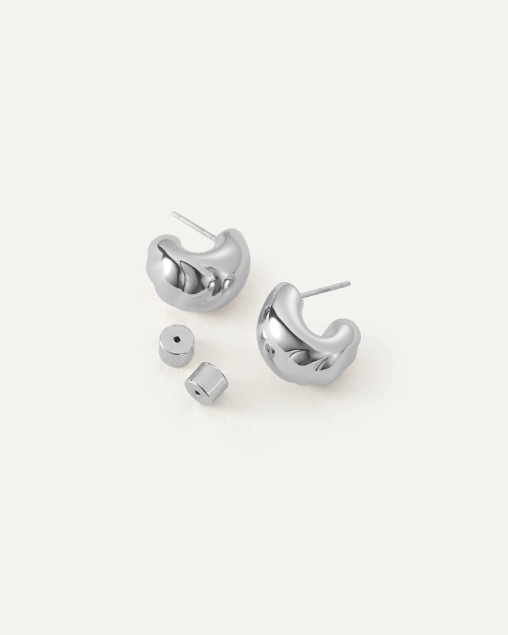 Small Nelle Hoops - Silver