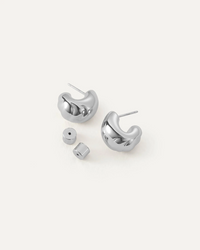 Small Nelle Hoops - Silver